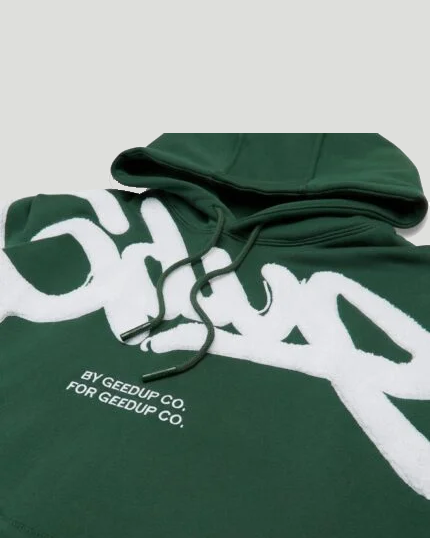 Geedup Handstyle Hoodie Green White (1)